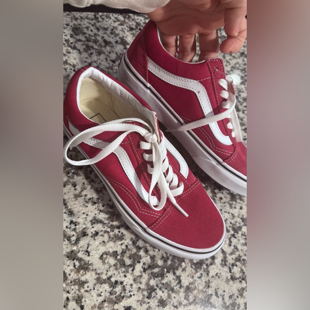 Vans Red and White Women's Sneakers